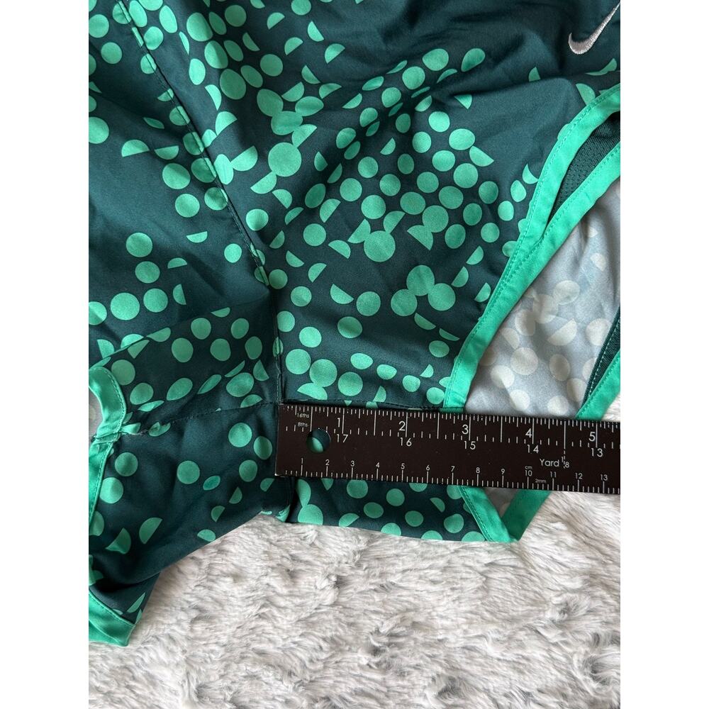 Nike Dri-Fit Women's S Tempo Running Shorts Green Mint Dot Print Athletic - Picture 6 of 6